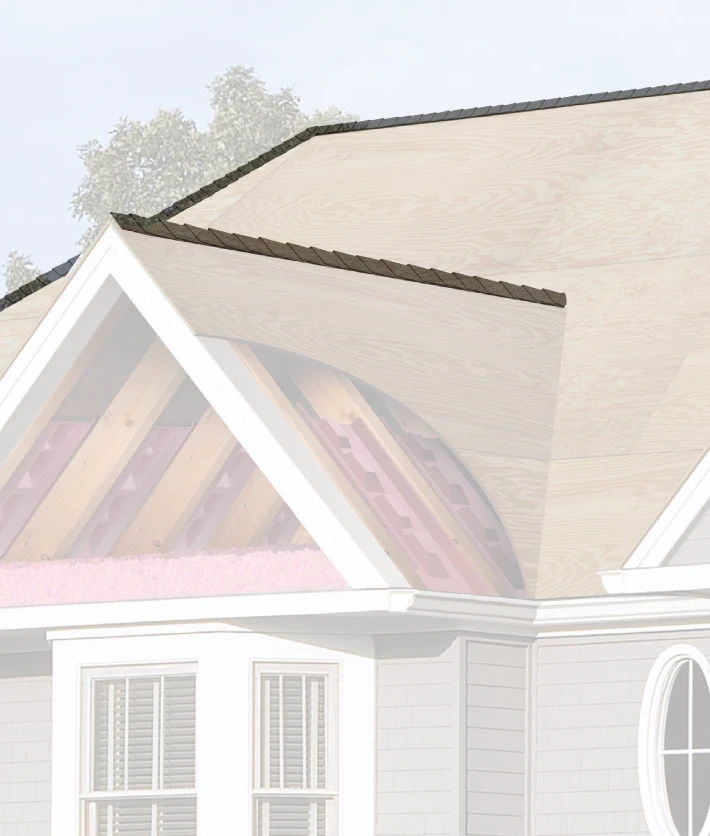 Hip and ridge shingles on roof diagram